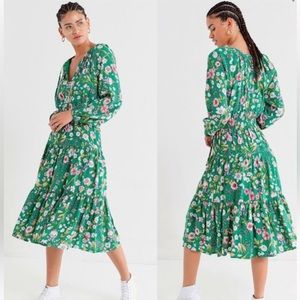 URBAN OUTFITTERS Reese Tiered Midi Dress